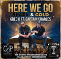 Promotional poster for a music track featuring two individuals sitting on a stage with text and logos.